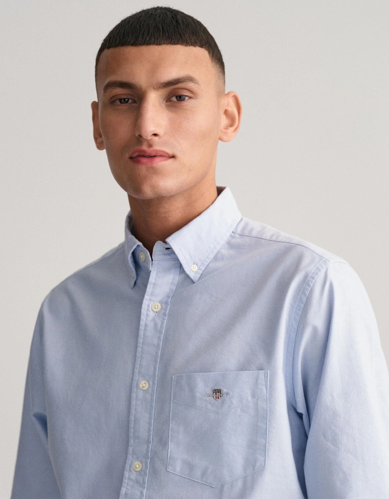 Mens Regular Fit Long Sleeve Oxford Shirt