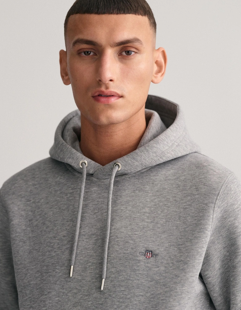 Mens Regular Fit Shield Logo Pullover Hoodie