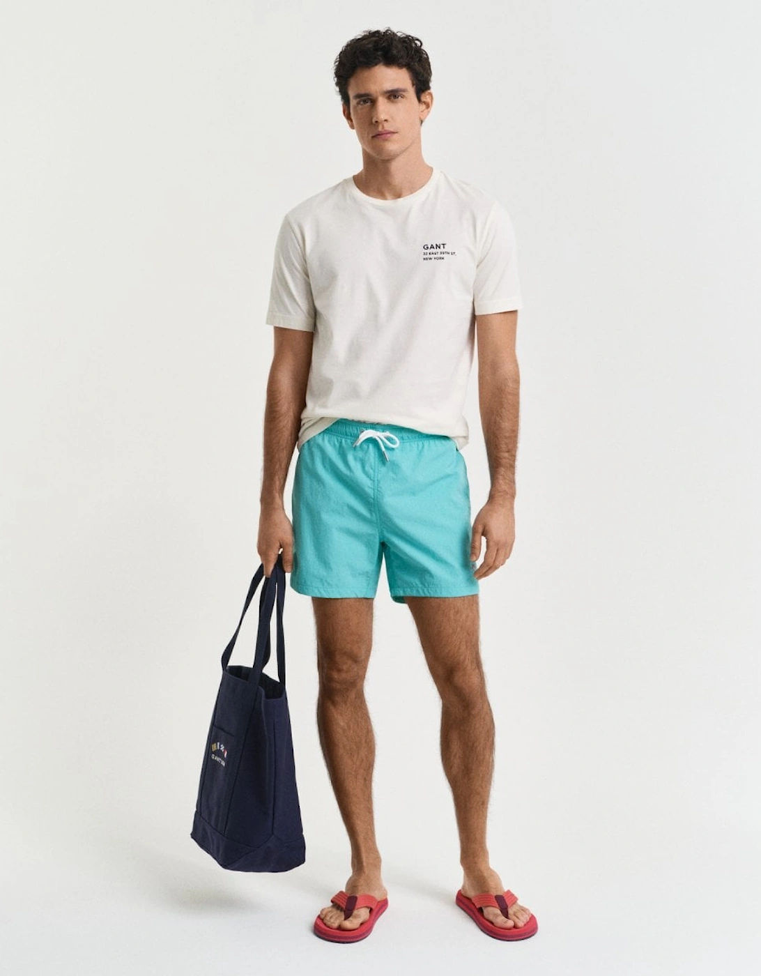 Mens Swim Shorts with Embroidered Shield Logo, 5 of 4
