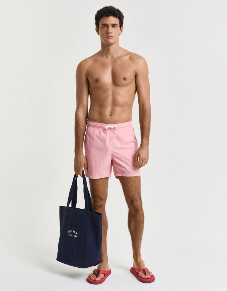 Mens Swim Shorts with Embroidered Shield Logo