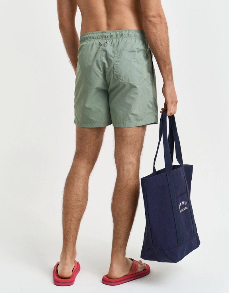 Mens Swim Shorts with Embroidered Shield Logo