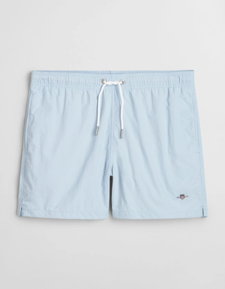 Mens Swim Shorts with Embroidered Shield Logo