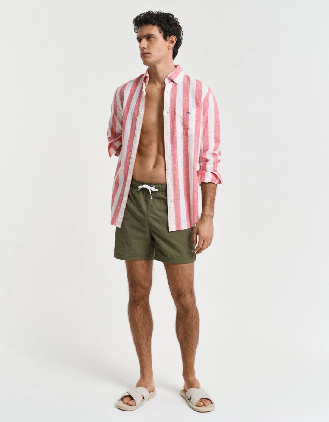 Mens Swim Shorts with Embroidered Shield Logo, 5 of 4