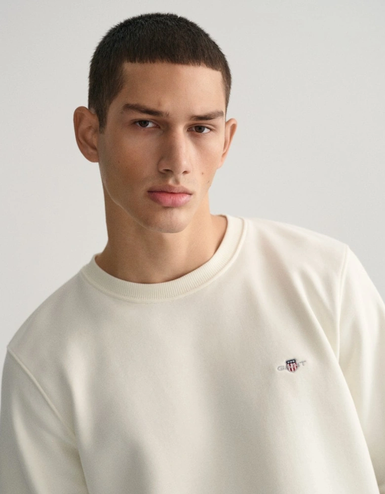 Mens Regular Fit Shield Logo Crew Neck Sweatshirt