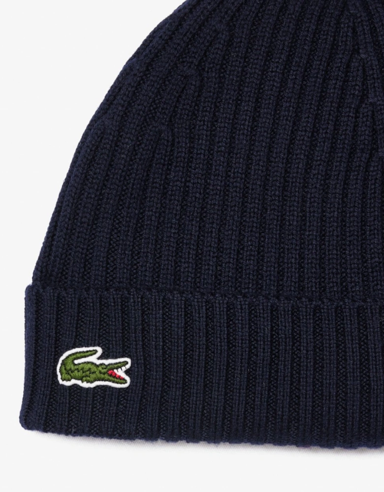 Mens Ribbed Beanie - Navy Blue 166