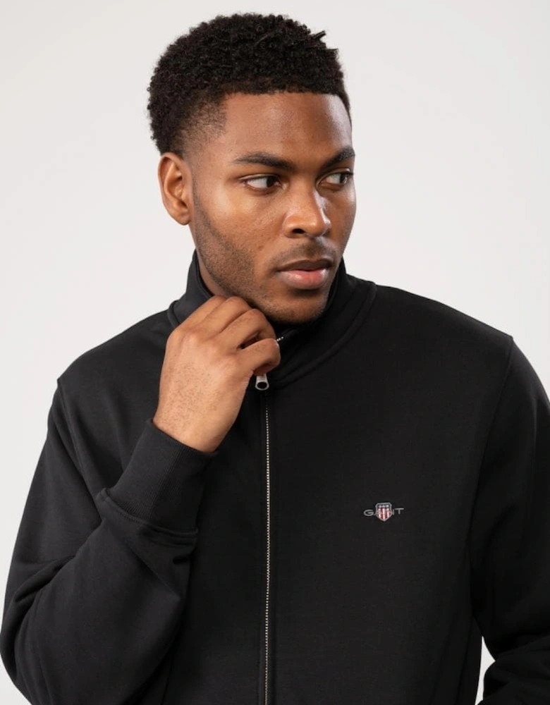 Mens Regular Fit Shield Logo Full Zip Sweatshirt - 5 Black