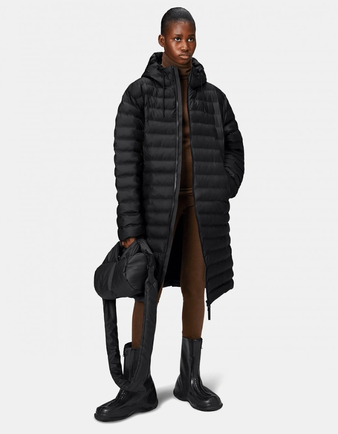 Lohja Longer Puffer Jacket - 01 Black