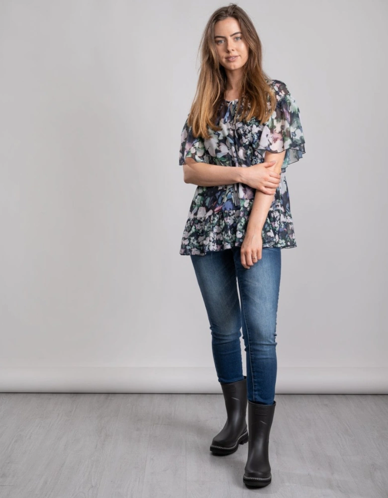 Dreda Georgette Wrap Womens Top