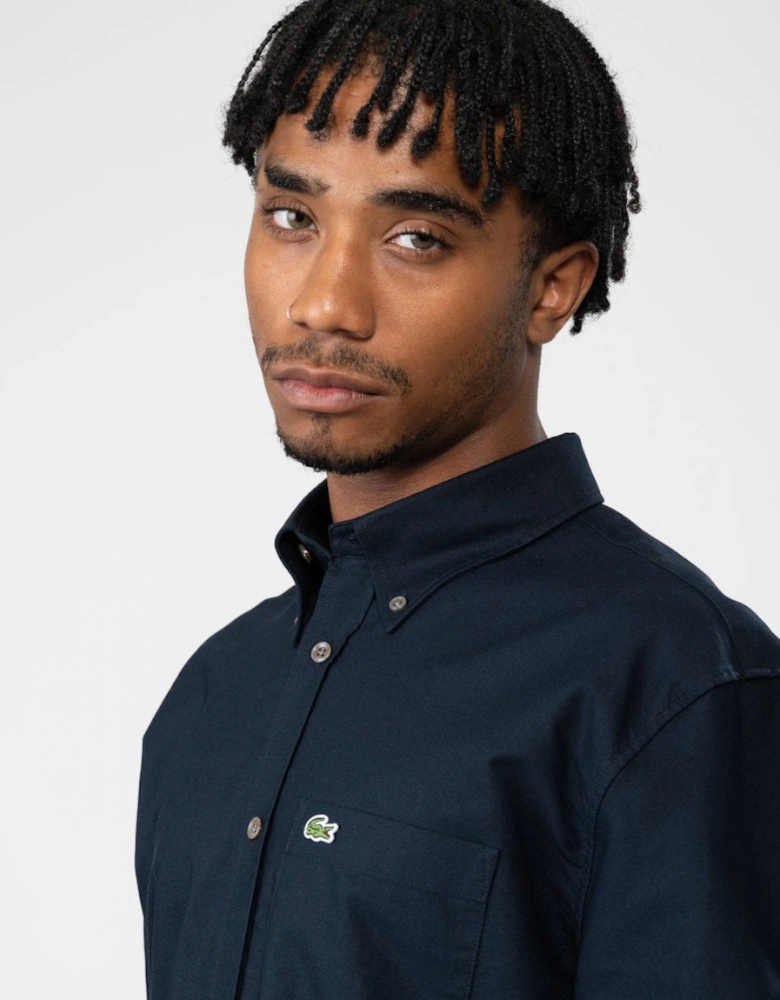 Mens Casual Long Sleeve Woven Shirt