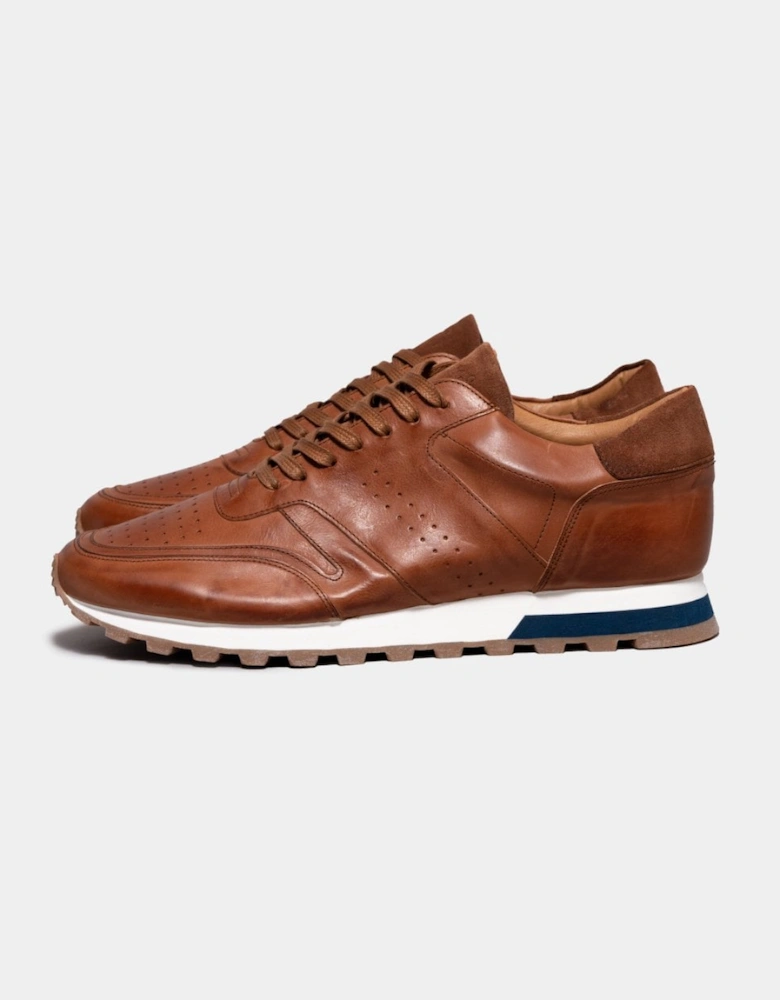 Orjais Mens Hand Washed Calf Leather Trainers