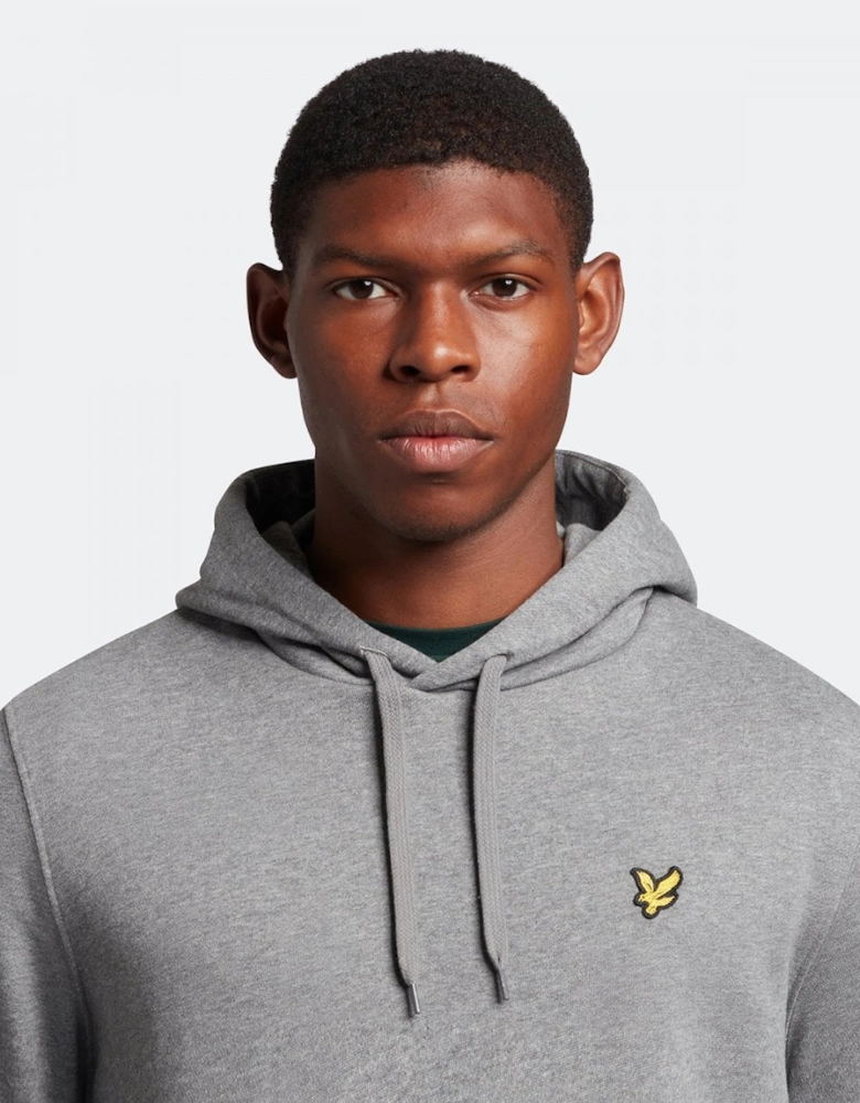Lyle & Scott Mens Pullover Hoodie - T28 Mid Grey Marl