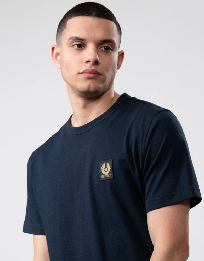 Short Sleeved Mens Logo Patch T-Shirt