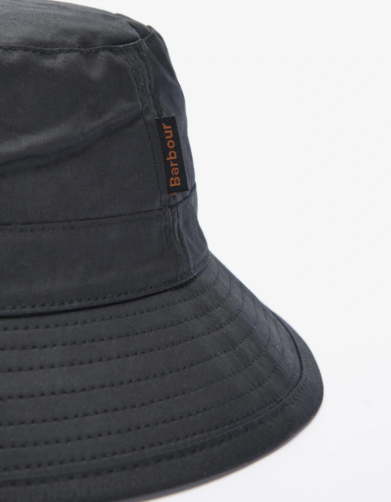 Mens Wax Bucket Hat - Black