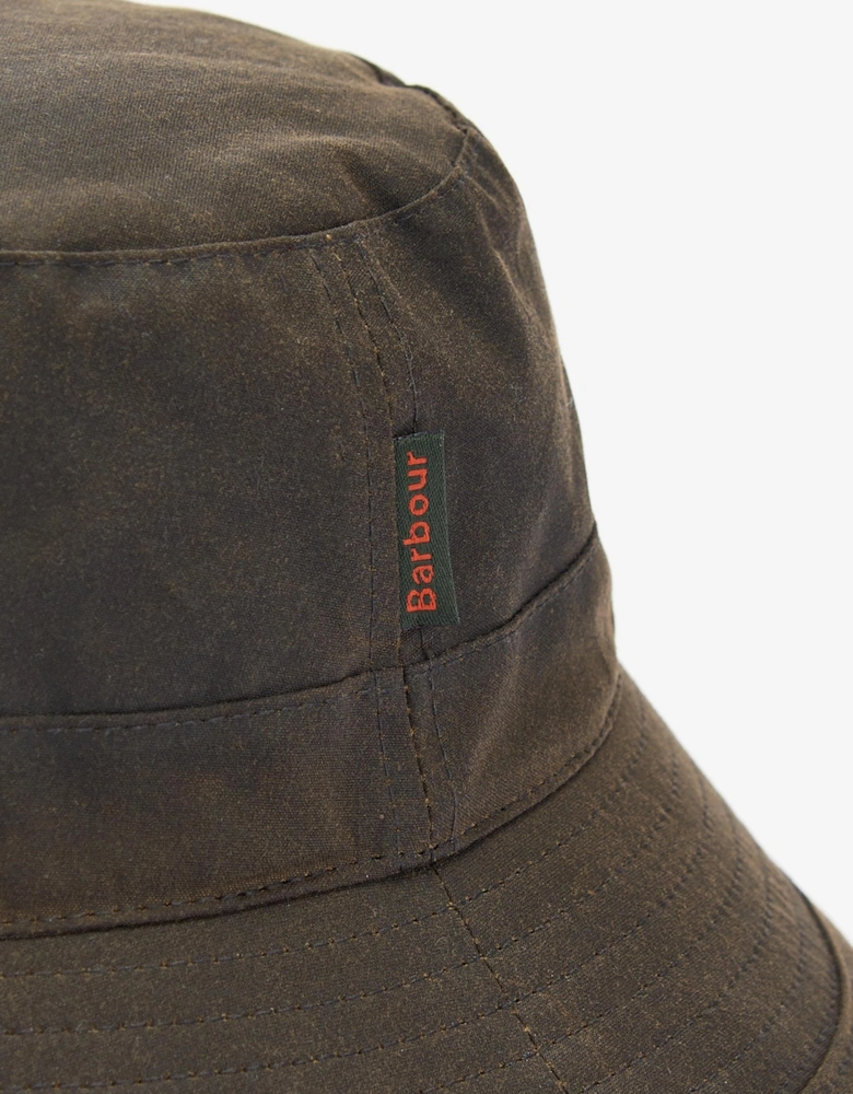 Mens Wax Bucket Hat - Olive
