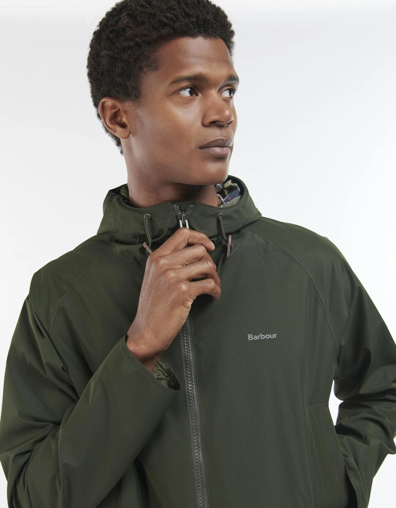 Hooded Domus Mens Waterproof Jacket - Sage/Classic