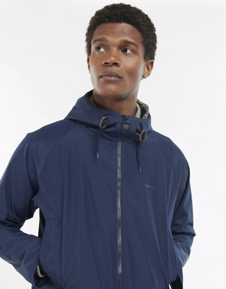 Hooded Domus Mens Waterproof Jacket - Navy/Classic