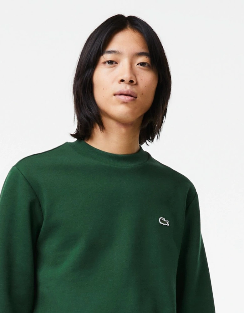 Mens Crew Neck Fleece Sweatshirt - Green 132