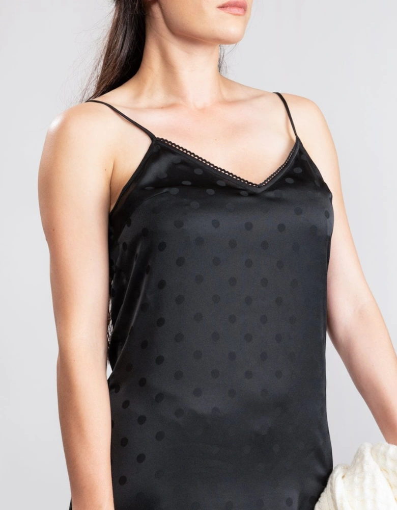 Polka Dot Slim Fit Womens Slip Dress