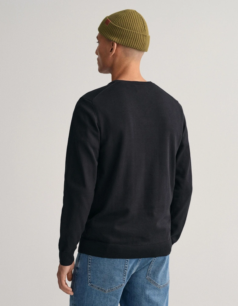 Mens Classic Cotton V-Neck Jumper