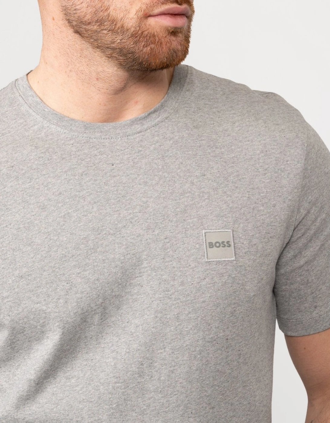 BOSS Orange Tales Mens Cotton-Jersey T-shirt With Logo Patch