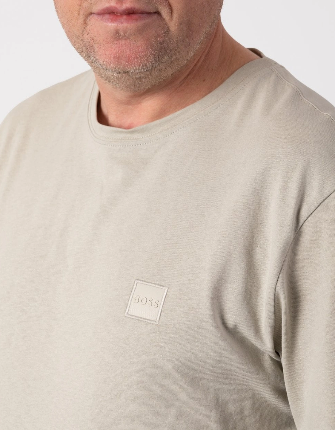BOSS Orange Tales Mens Cotton-Jersey T-shirt With Logo Patch
