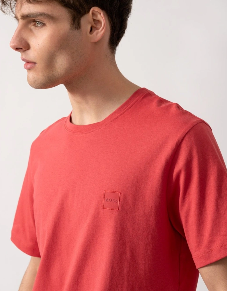 BOSS Orange Tales Mens Cotton-Jersey T-shirt With Logo Patch