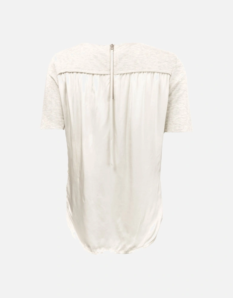 S/S Zip Closure Womens Top