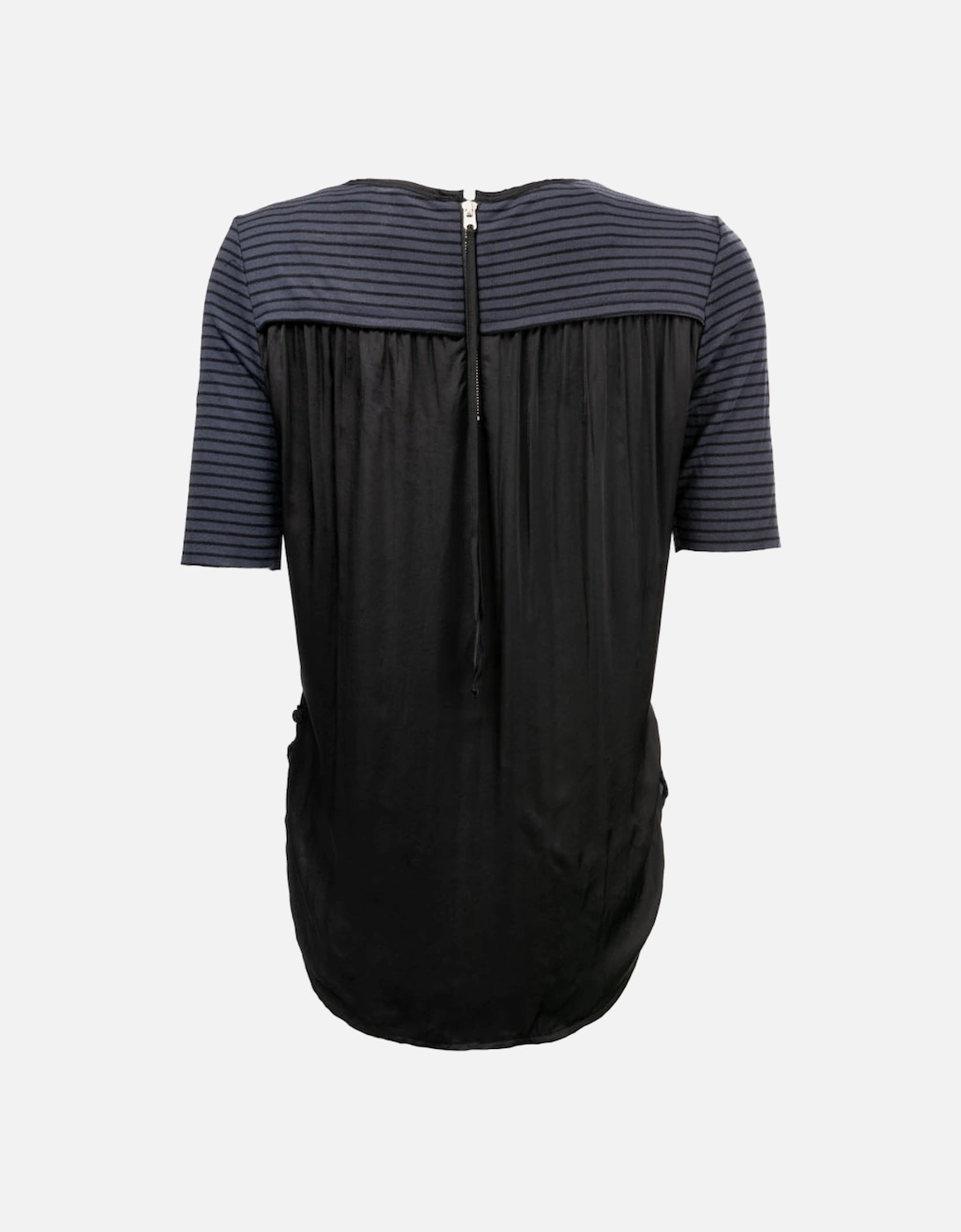 S/S Zip Closure Womens Top