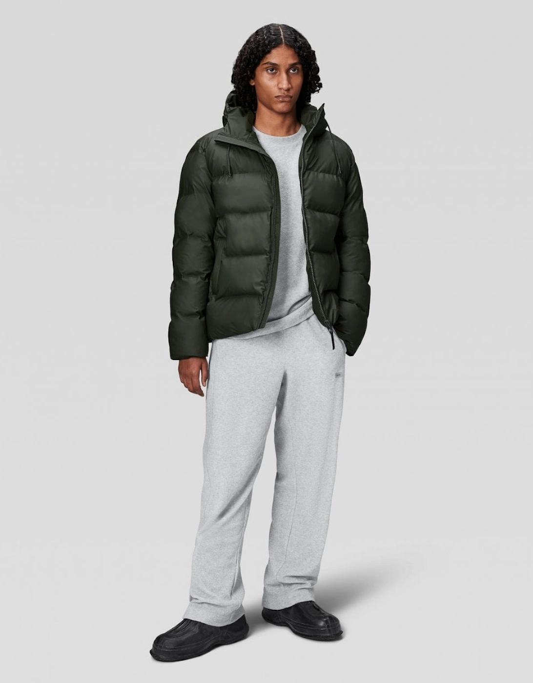 Rains Women's Puffer Jacket - Green - Size S - Image 2