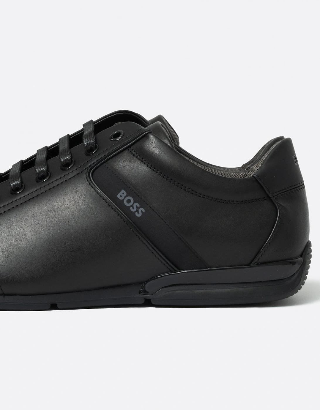 BOSS Orange Saturn Mens Low Profile Leather Trainers With Odour-Control Lining NOS