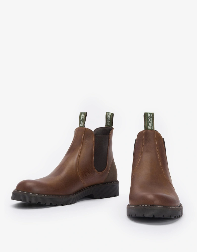 Patton Mens Chelsea Boots - Teak
