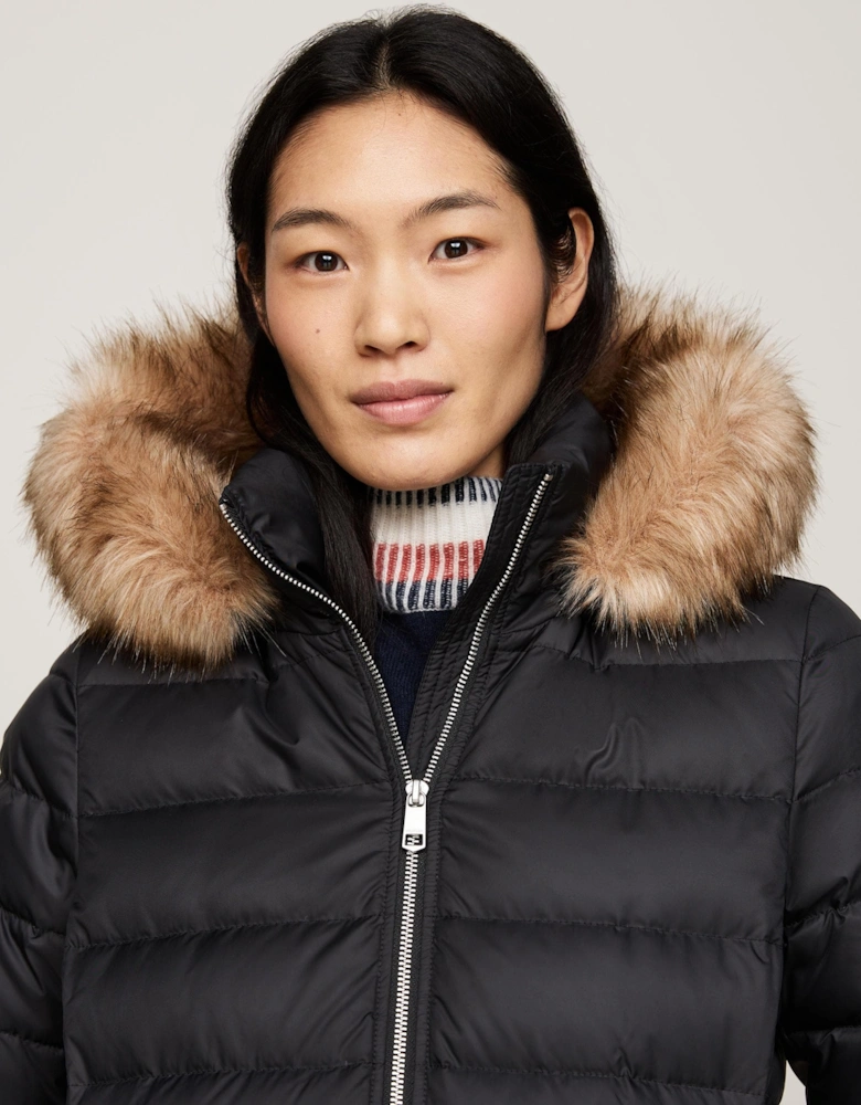 Tyra Long Down Faux Fur Womens Jacket