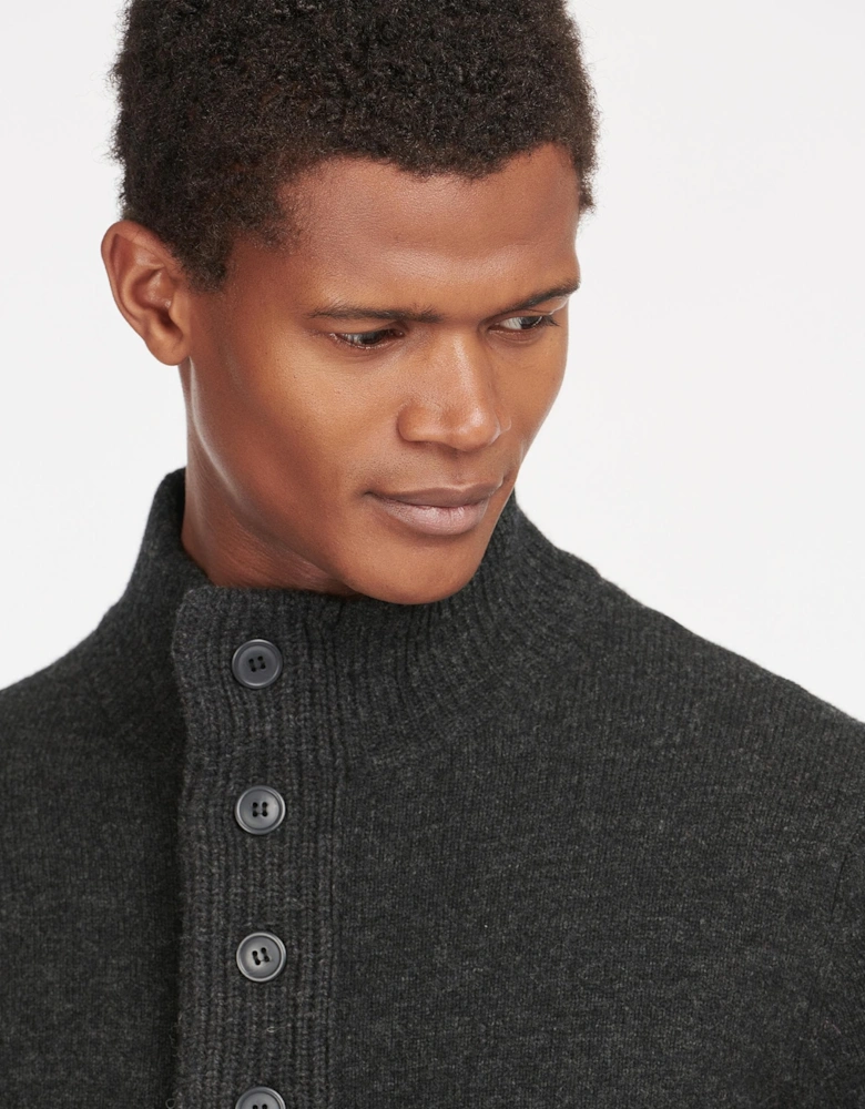 Patch Half Zip Mens Jumper