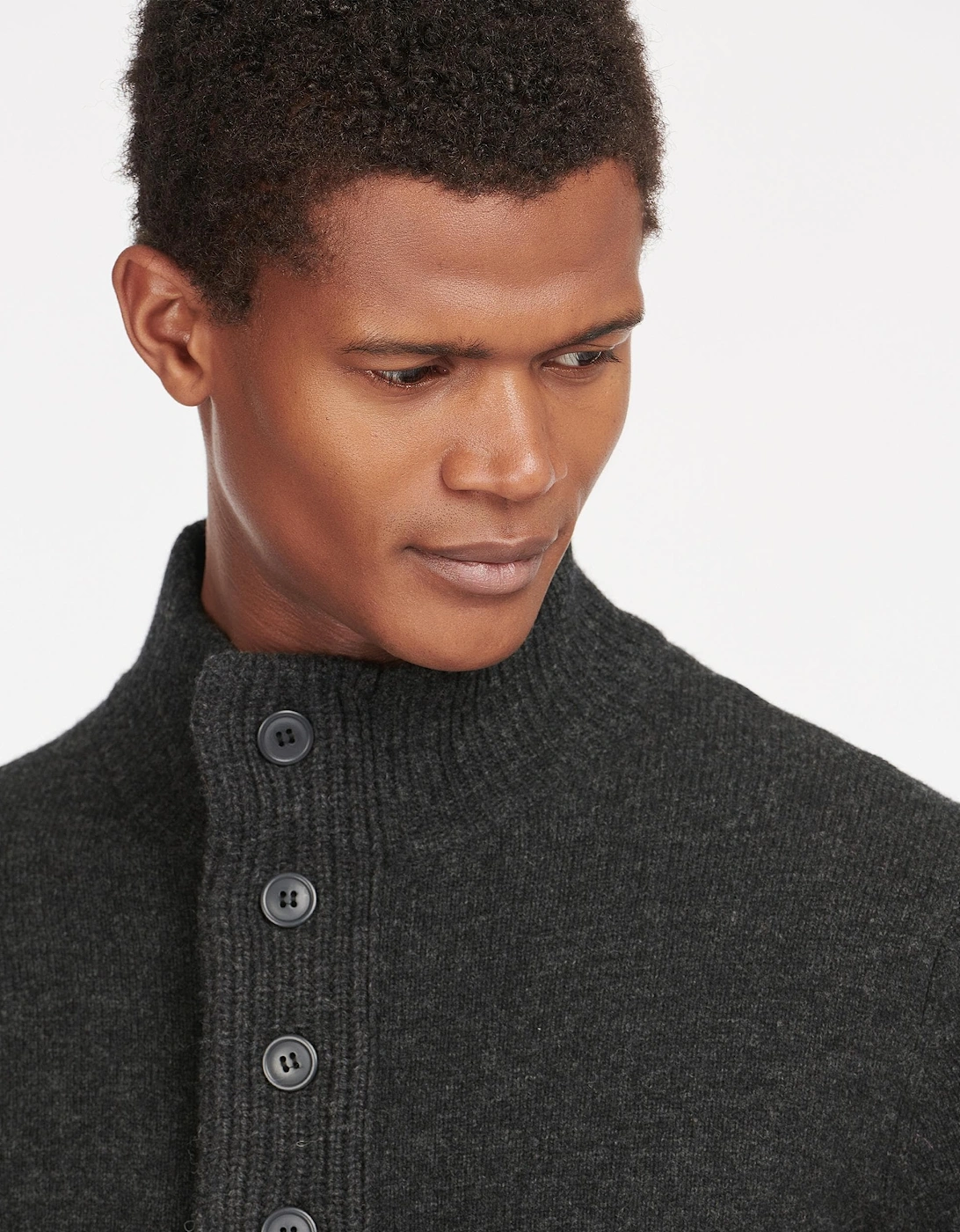 Patch Half Zip Mens Jumper