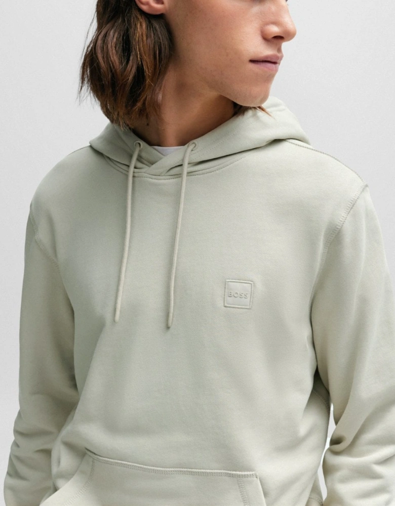 BOSS Orange Wetalk Mens Pullover Hoodie With Logo Patch - Natural 271