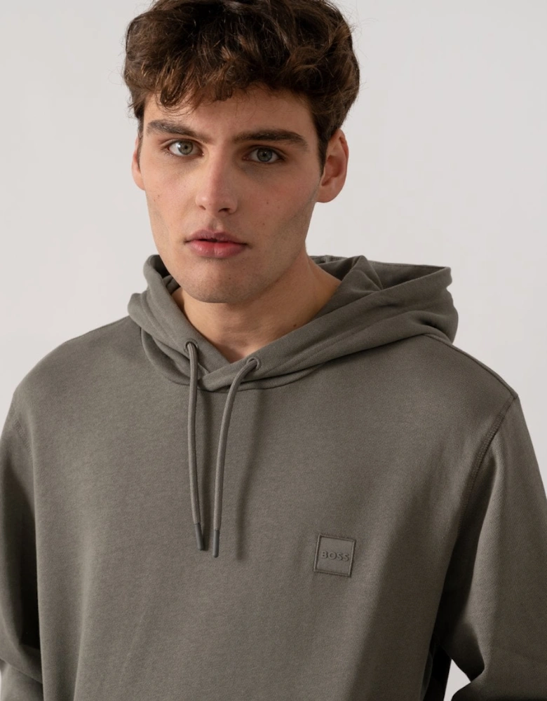 BOSS Orange Wetalk Mens Pullover Hoodie With Logo Patch - Open Grey 076