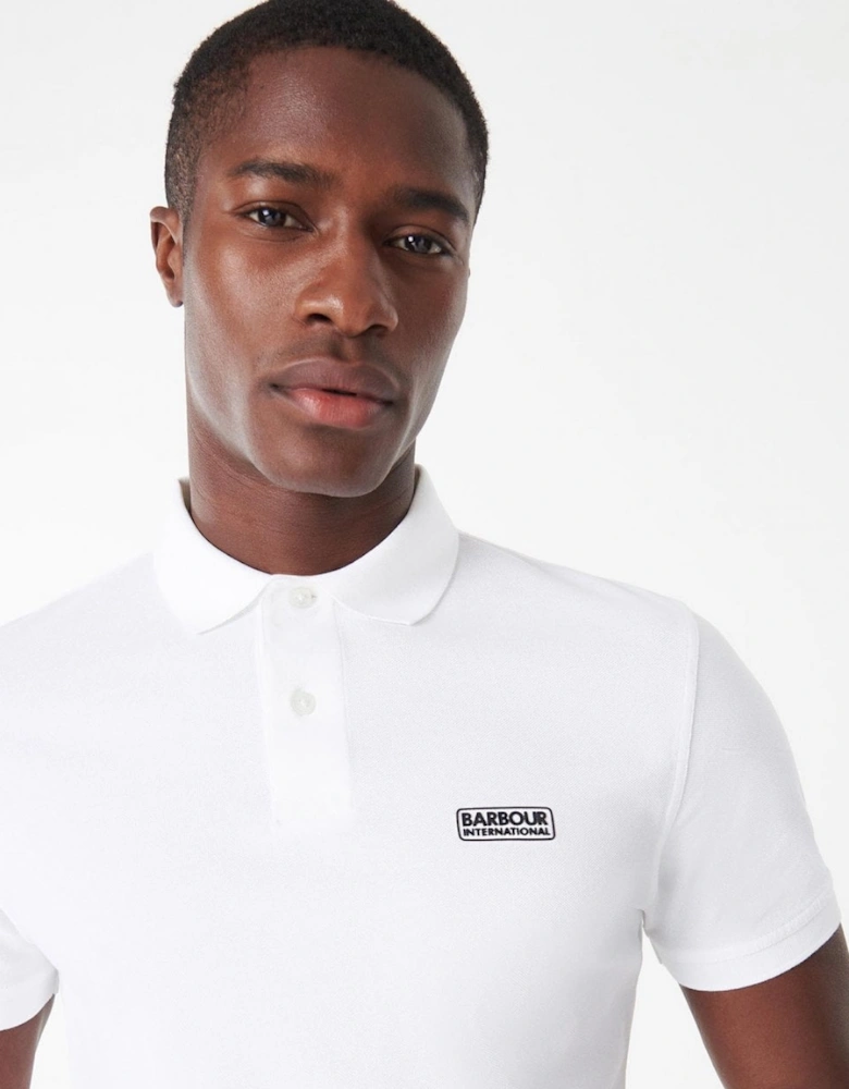 Essential Short Sleeve Mens Polo - White