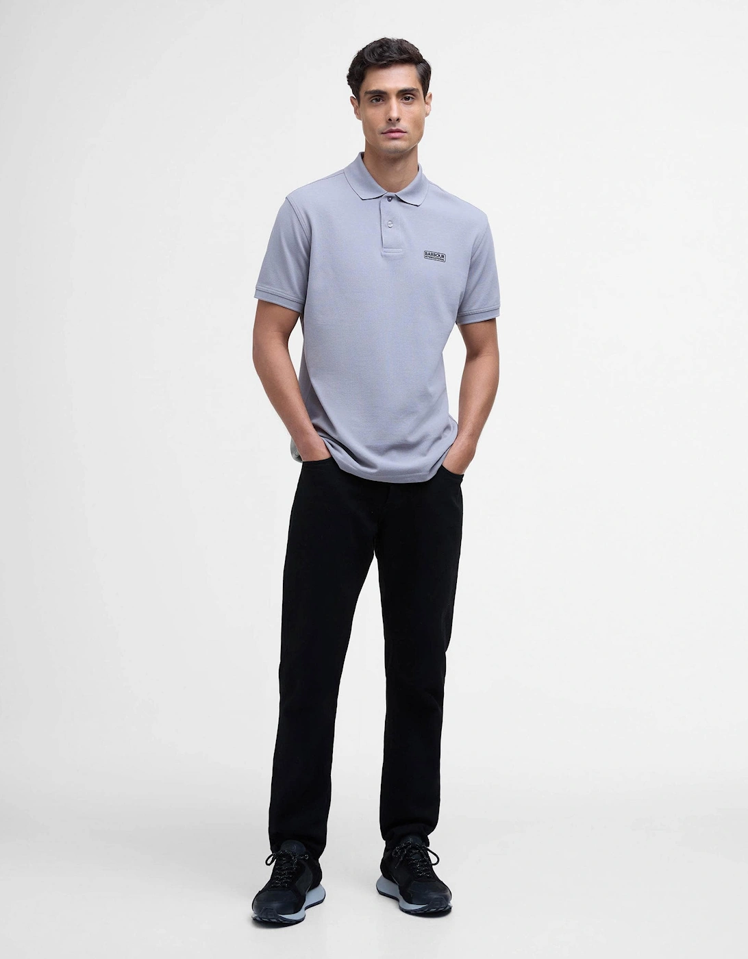 Essential Short Sleeve Mens Polo - Pale Slate
