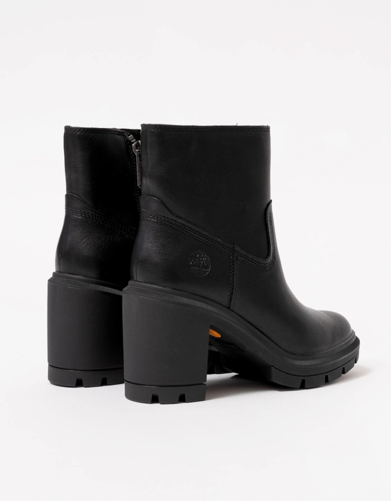 Allington Heights Mid Zip Up Womens Boots - Black Full Grain