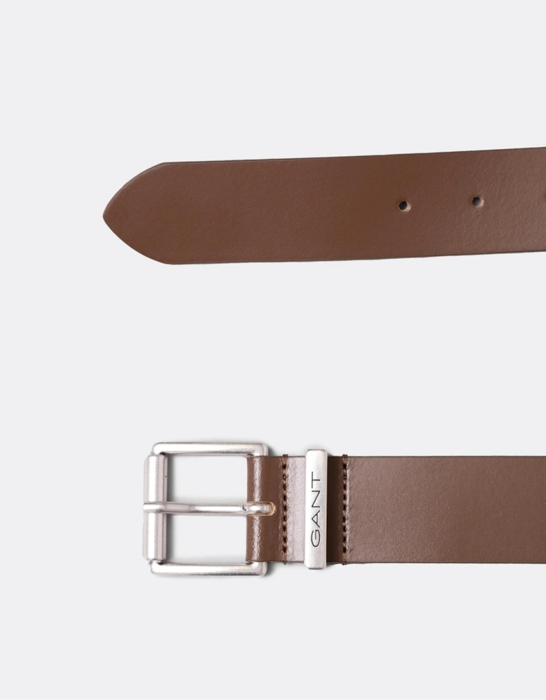 Mens Logo Leather Belt