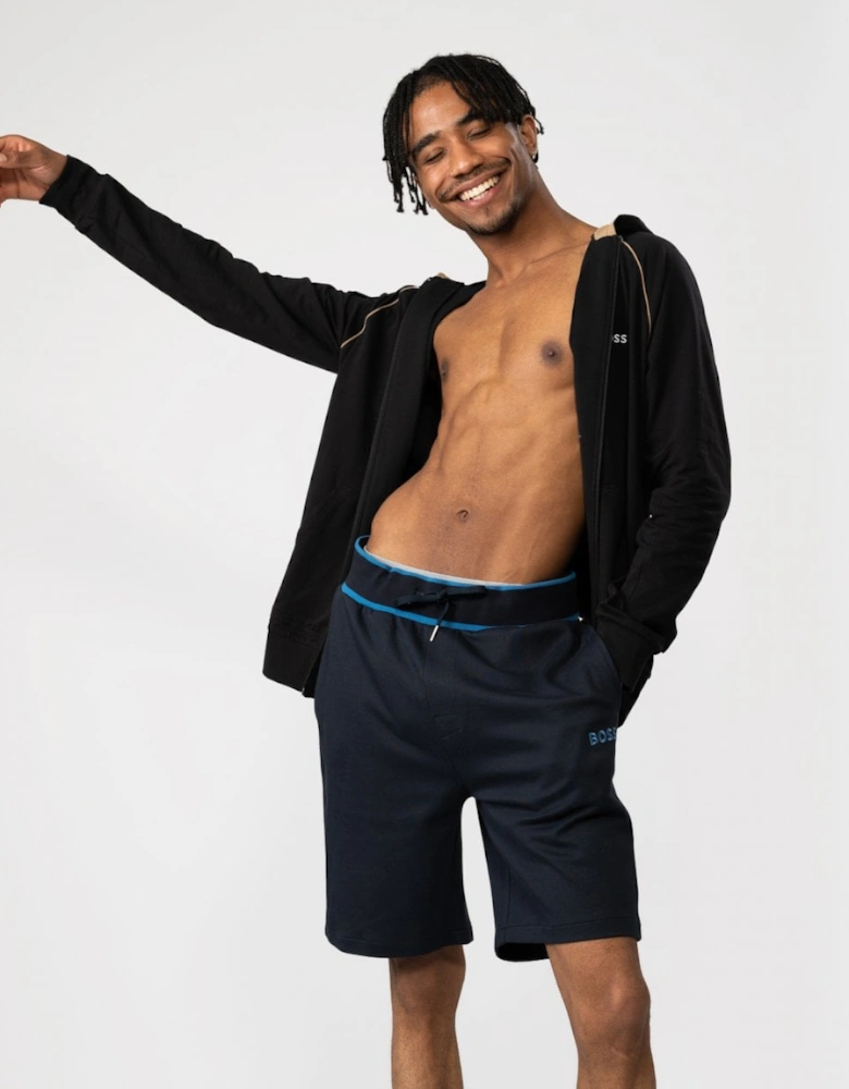 BOSS Orange Mens Embroidered-Logo Piqué Loungewear Shorts