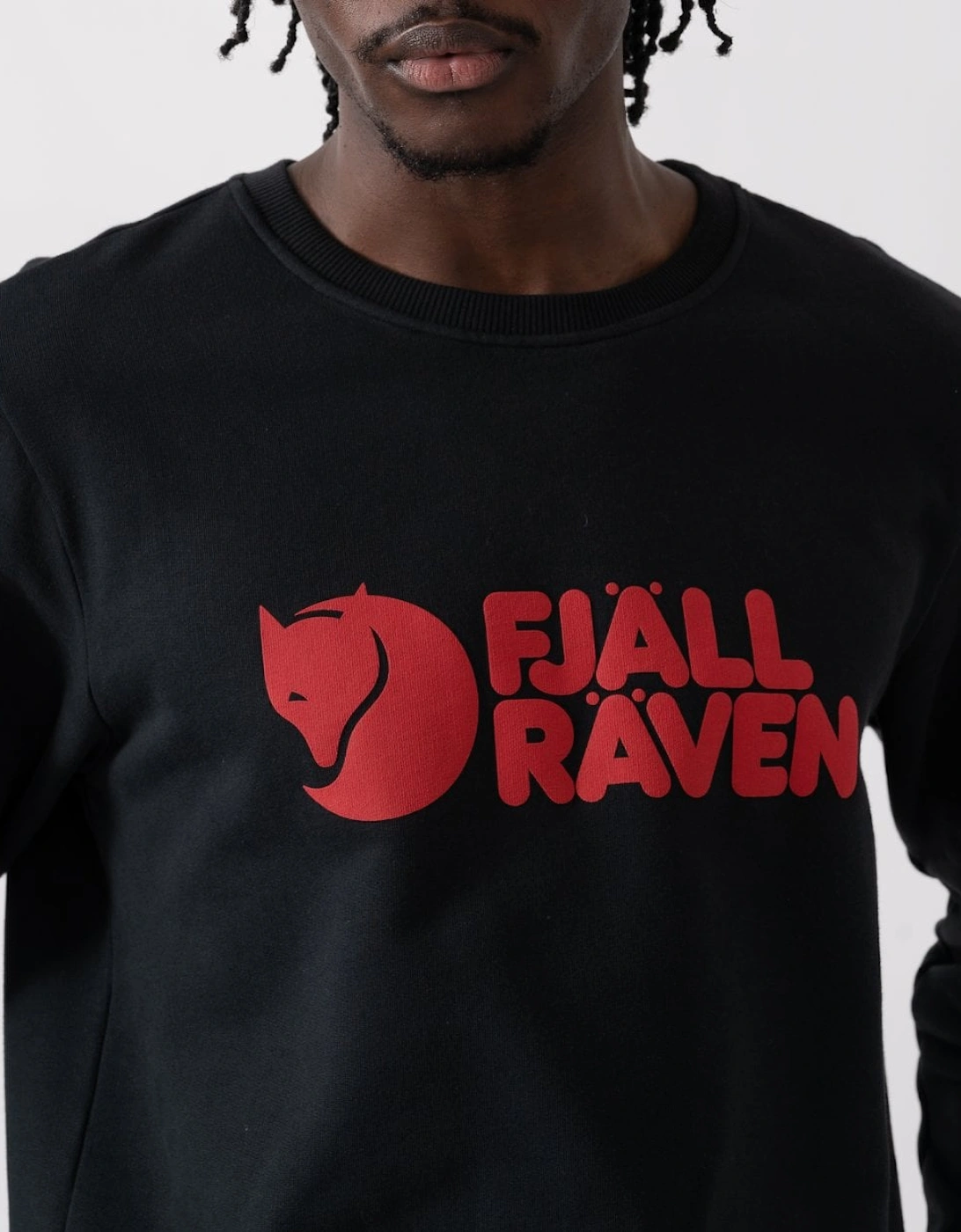 Fjallraven Men's Black Logo Sweatshirt - : 40/Regular L