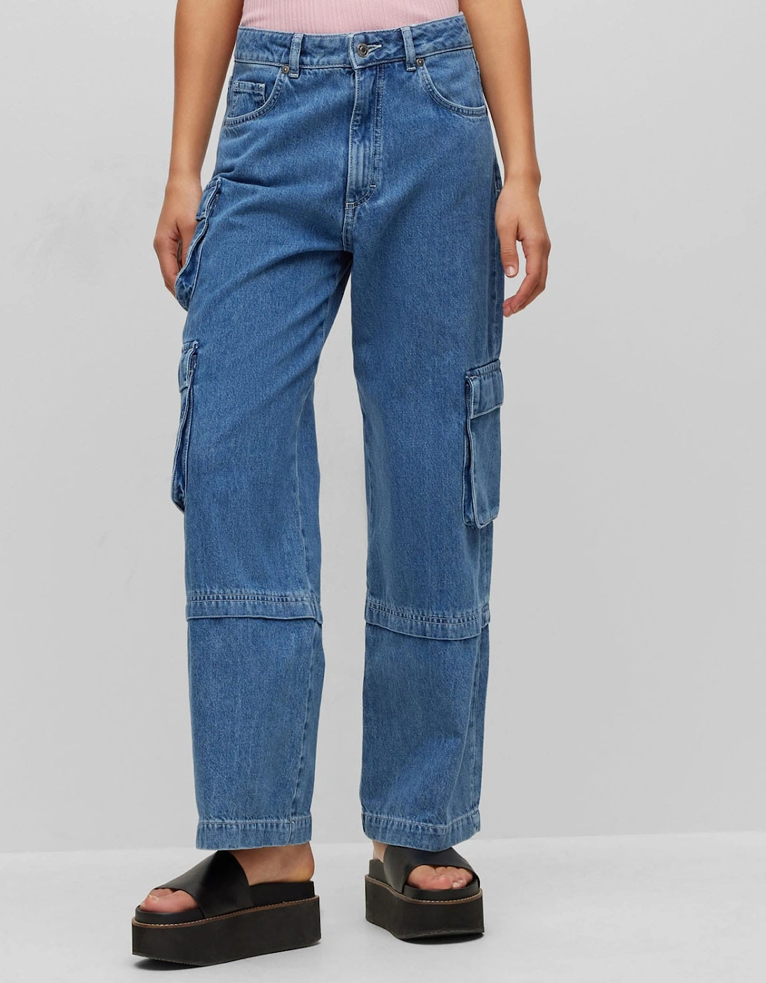 Hugo Boss Women's Gashia Relaxed-Fit Jeans - Blue - Size: 10/32in