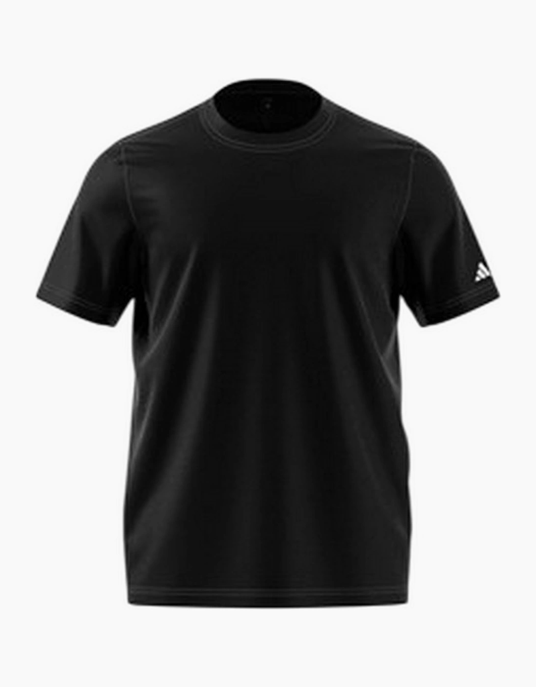 Adidas Unisex Black Adult Cotton T-Shirt - Size: 12/38