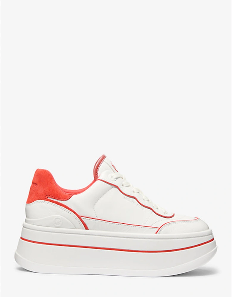 Hayes Two-Tone Leather Platform Sneaker