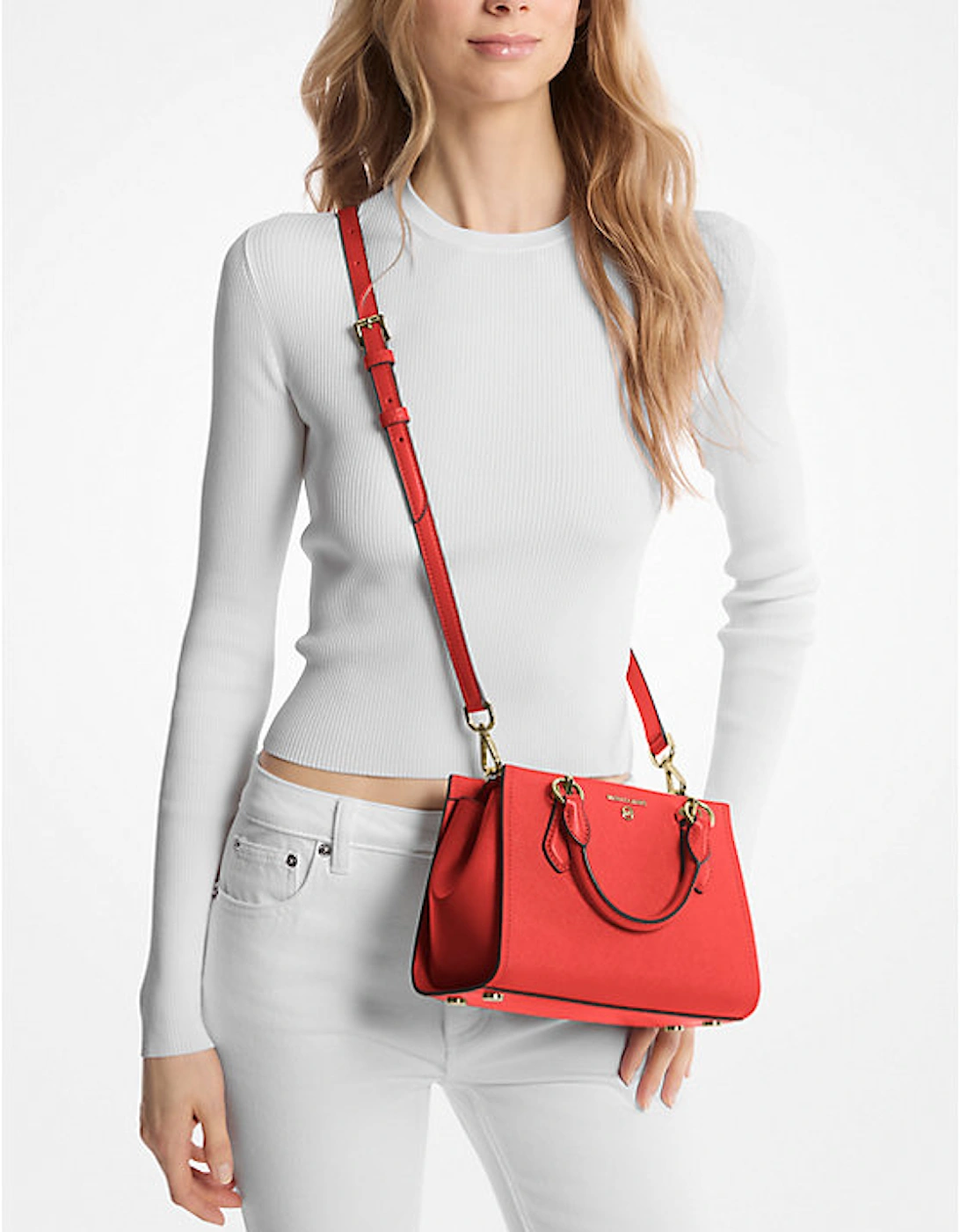 Marilyn Small Saffiano Leather Crossbody Bag