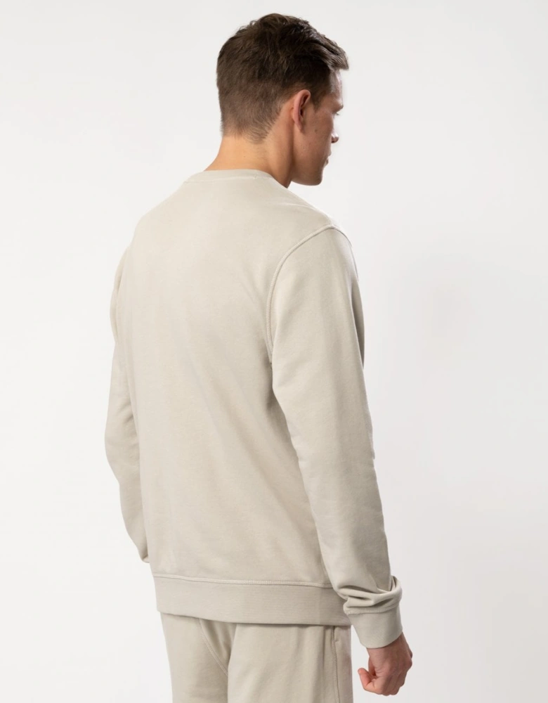 BOSS Orange Westart Mens Crew Neck Sweatshirt With Logo Patch