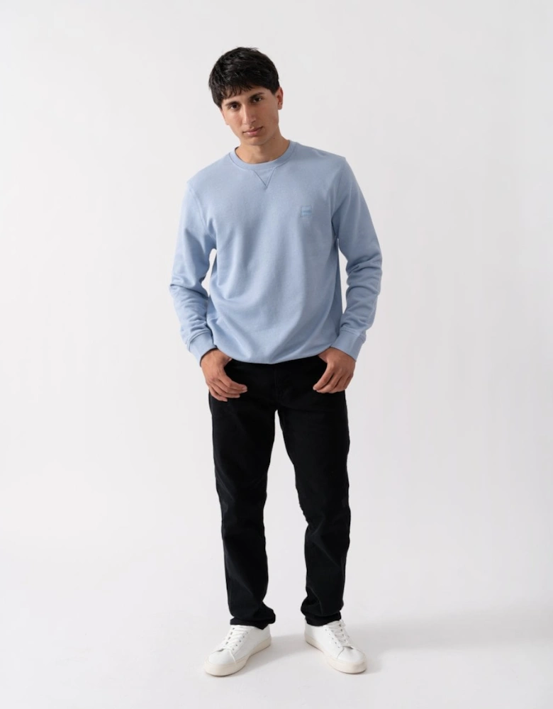 BOSS Orange Westart Mens Crew Neck Sweatshirt With Logo Patch