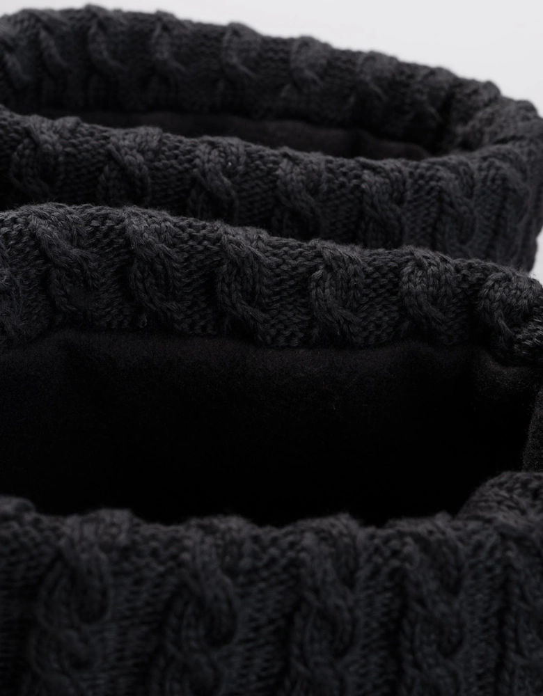 Recycled Mini Cable Tall Boot Sock