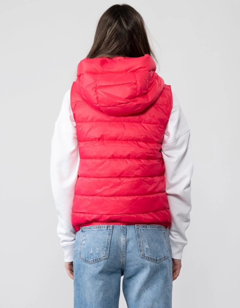 Lightweight Padded Womens Hooded Vest